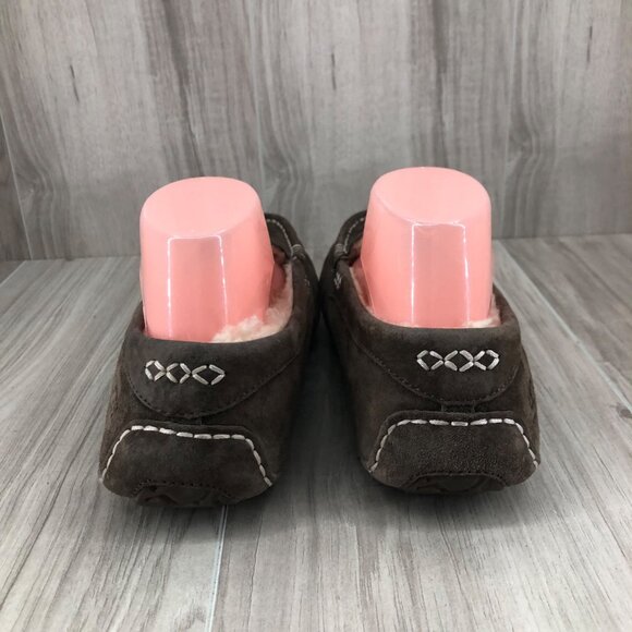 Ugg Slippers Womens 8 Ansley Brown Suede Slip On Shoes - Picture 9 of 12